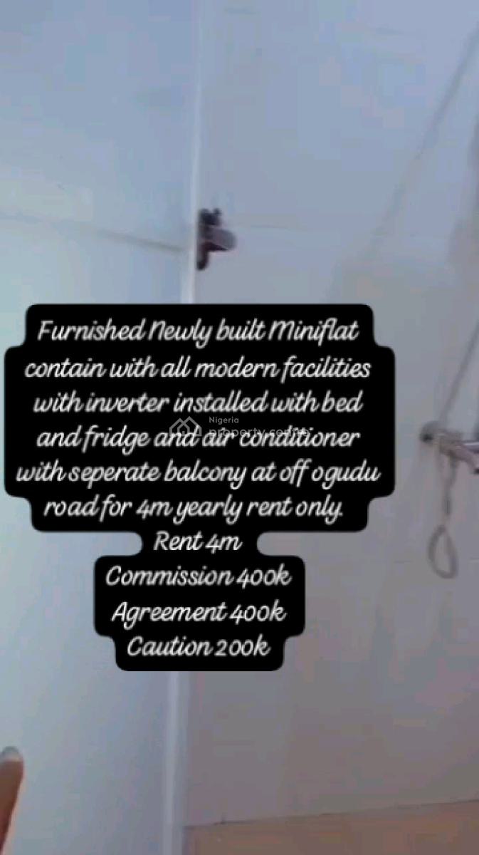 Newly Built and Furnished Mini Flat with All Modern Facilities, Off Ogudu Road, Ogudu, Lagos, Mini Flat (room and Parlour) for Rent