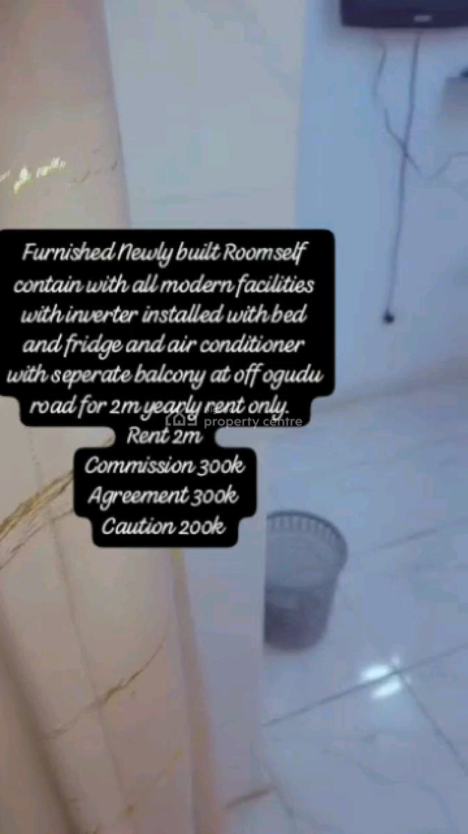 Furnished and Newly Built Roomself Contained with All Modern Facilitie, Off Ogudu Road, Ogudu, Lagos, Self Contain (single Rooms) for Rent