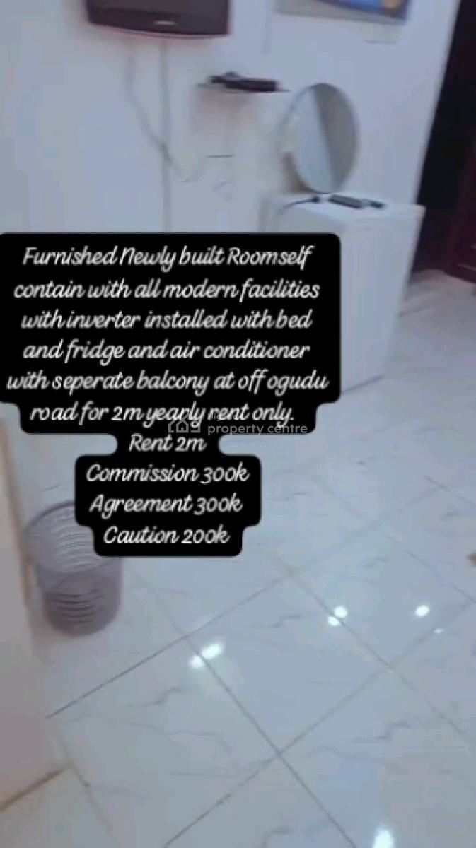 Furnished and Newly Built Roomself Contained with All Modern Facilitie, Off Ogudu Road, Ogudu, Lagos, Self Contain (single Rooms) for Rent