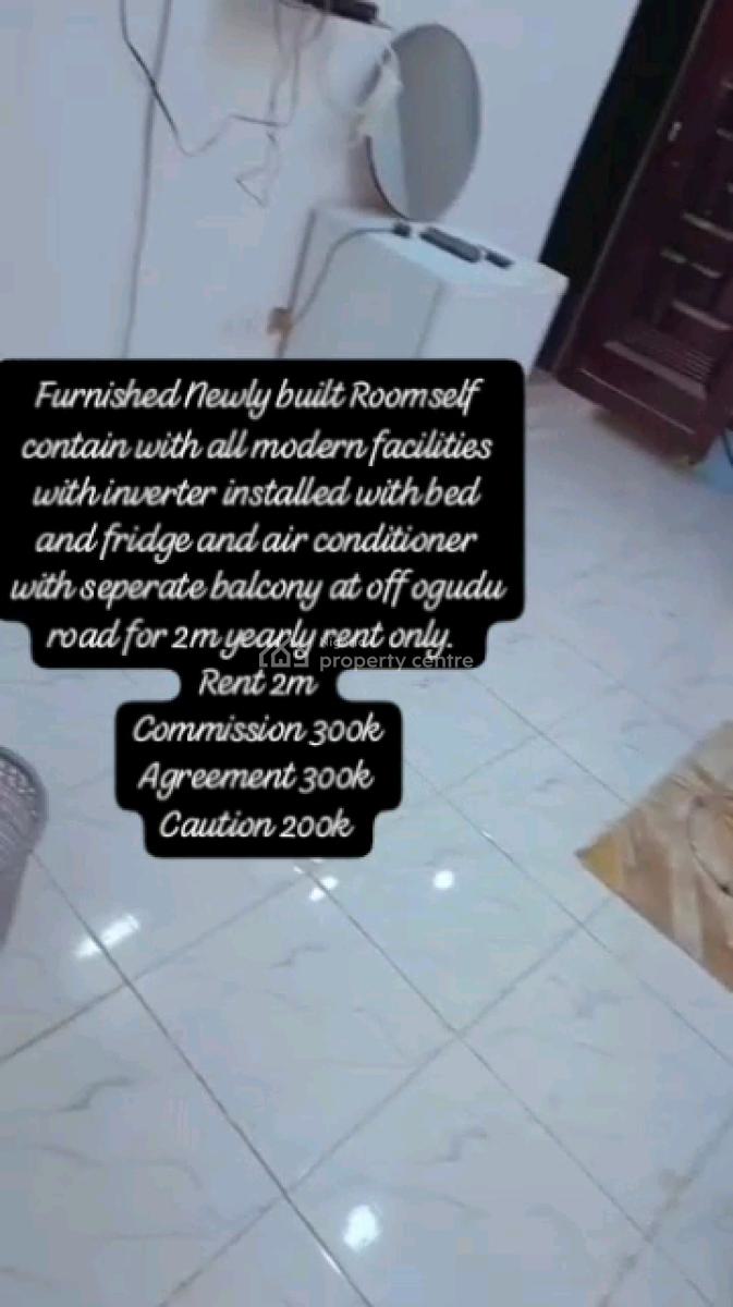 Furnished and Newly Built Roomself Contained with All Modern Facilitie, Off Ogudu Road, Ogudu, Lagos, Self Contain (single Rooms) for Rent