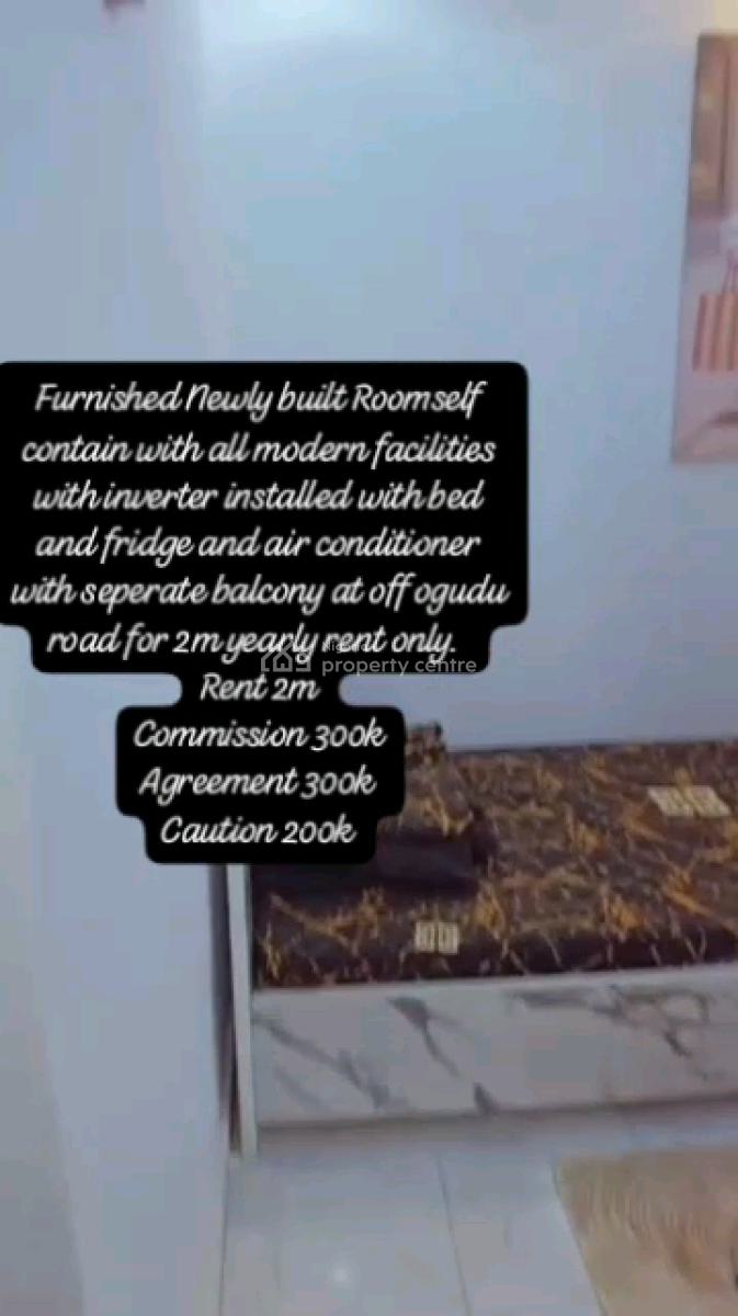 Furnished and Newly Built Roomself Contained with All Modern Facilitie, Off Ogudu Road, Ogudu, Lagos, Self Contain (single Rooms) for Rent