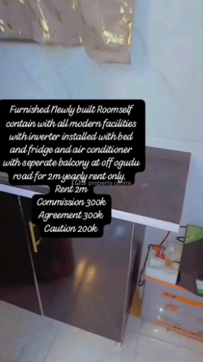 Furnished and Newly Built Roomself Contained with All Modern Facilitie, Off Ogudu Road, Ogudu, Lagos, Self Contain (single Rooms) for Rent