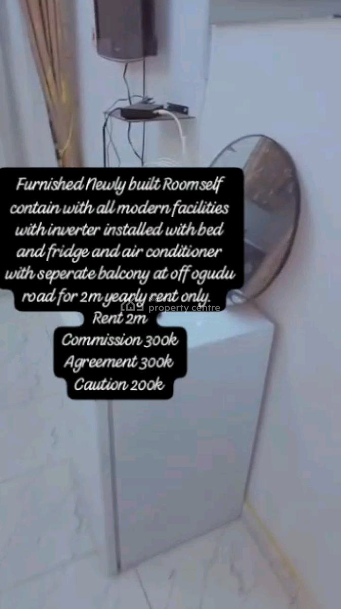 Furnished and Newly Built Roomself Contained with All Modern Facilitie, Off Ogudu Road, Ogudu, Lagos, Self Contain (single Rooms) for Rent