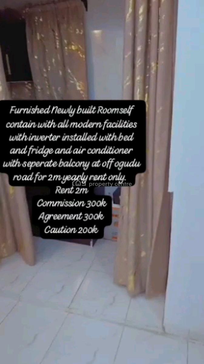Furnished and Newly Built Roomself Contained with All Modern Facilitie, Off Ogudu Road, Ogudu, Lagos, Self Contain (single Rooms) for Rent