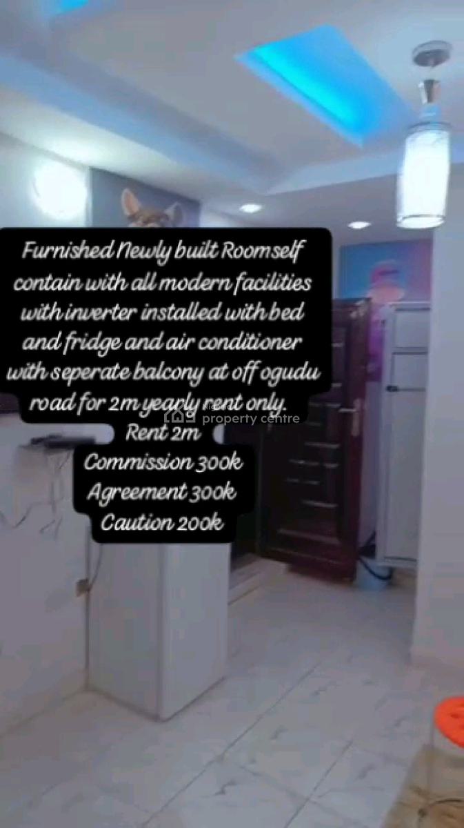 Furnished and Newly Built Roomself Contained with All Modern Facilitie, Off Ogudu Road, Ogudu, Lagos, Self Contain (single Rooms) for Rent