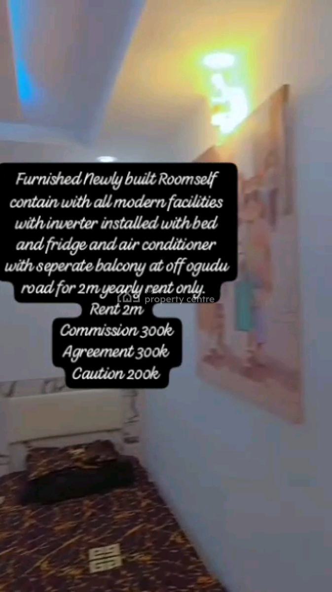 Furnished and Newly Built Roomself Contained with All Modern Facilitie, Off Ogudu Road, Ogudu, Lagos, Self Contain (single Rooms) for Rent