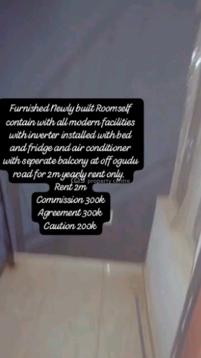 Furnished and Newly Built Roomself Contained with All Modern Facilitie, Off Ogudu Road, Ogudu, Lagos, Self Contain (single Rooms) for Rent