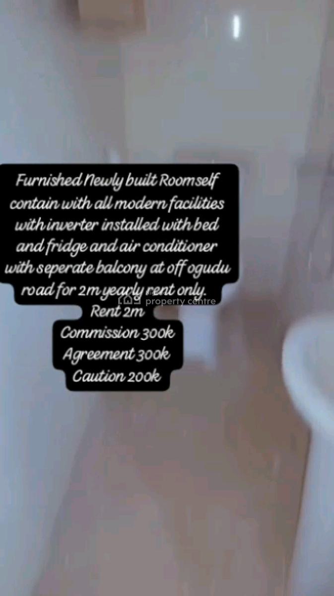 Furnished and Newly Built Roomself Contained with All Modern Facilitie, Off Ogudu Road, Ogudu, Lagos, Self Contain (single Rooms) for Rent