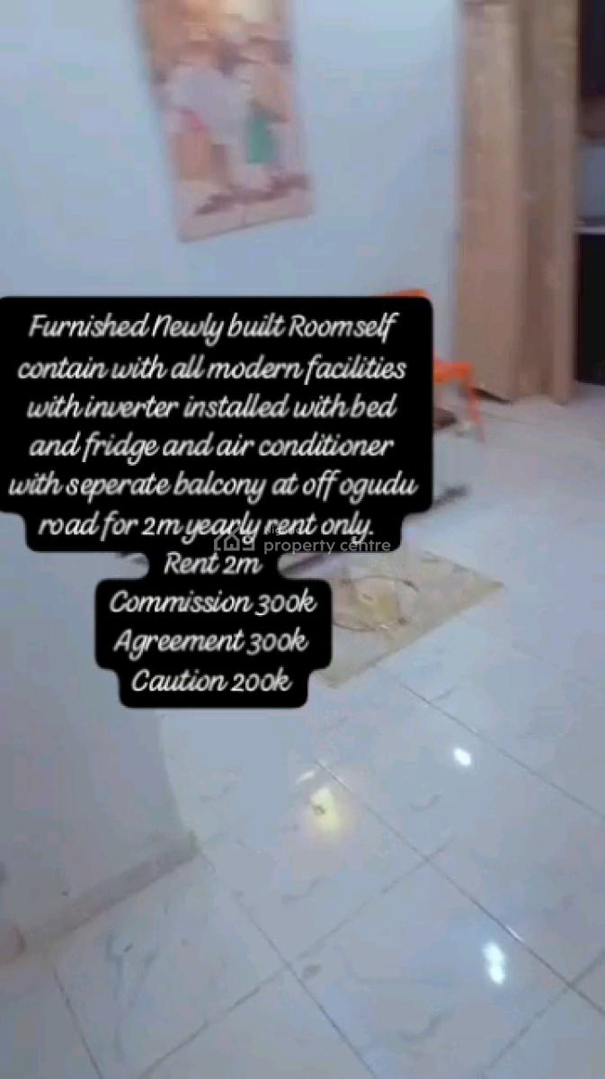 Furnished and Newly Built Roomself Contained with All Modern Facilitie, Off Ogudu Road, Ogudu, Lagos, Self Contain (single Rooms) for Rent