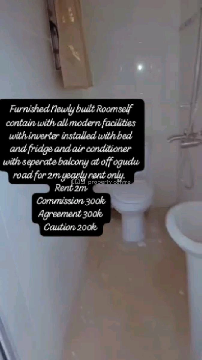 Furnished and Newly Built Roomself Contained with All Modern Facilitie, Off Ogudu Road, Ogudu, Lagos, Self Contain (single Rooms) for Rent
