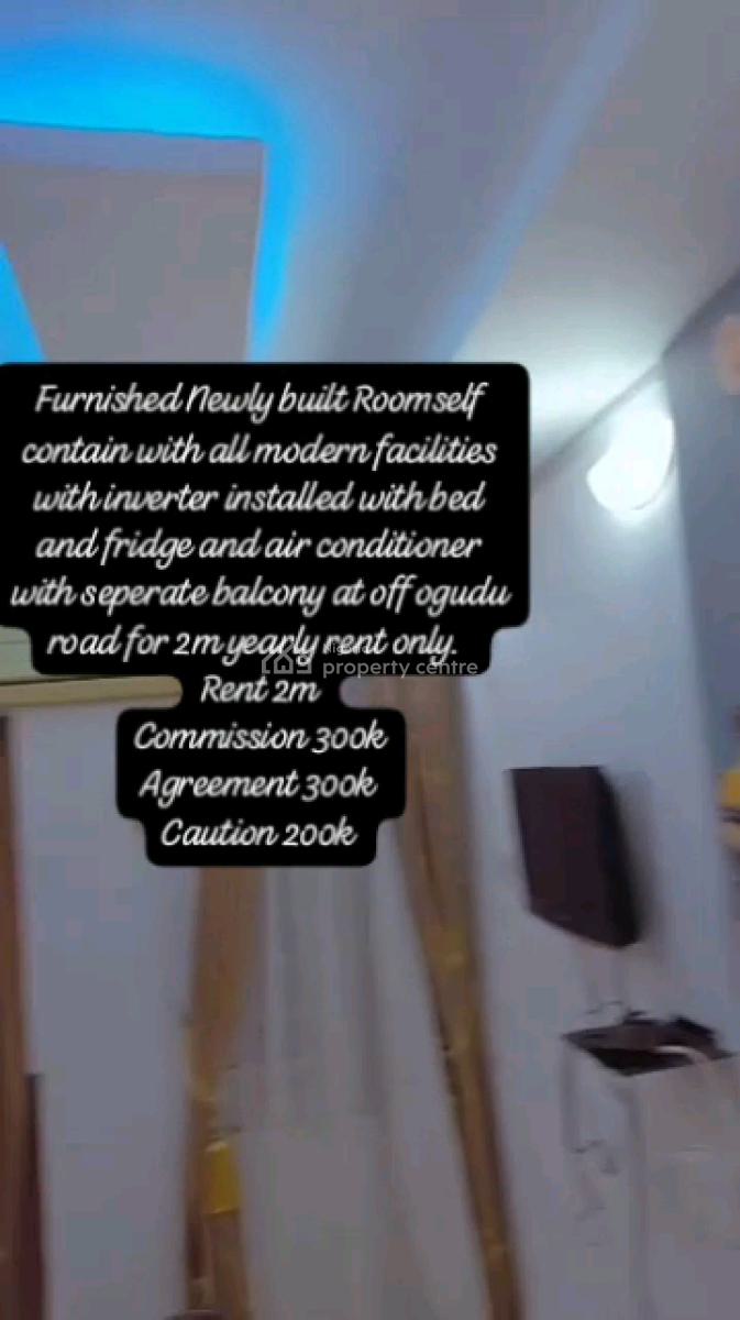 Furnished and Newly Built Roomself Contained with All Modern Facilitie, Off Ogudu Road, Ogudu, Lagos, Self Contain (single Rooms) for Rent
