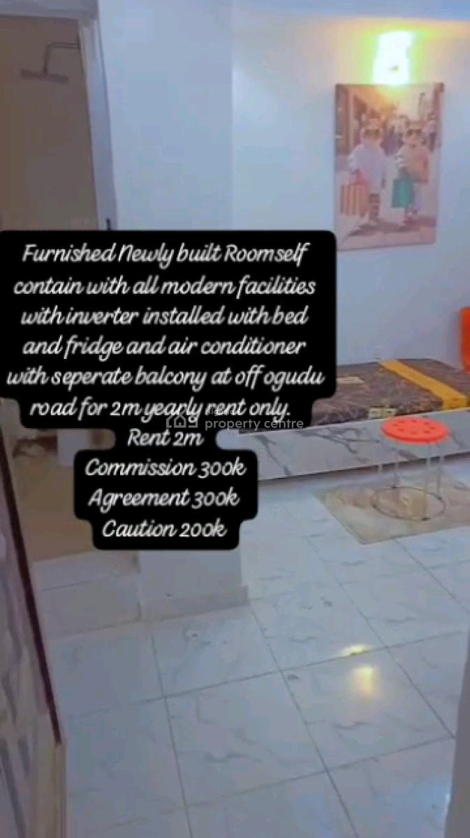Furnished and Newly Built Roomself Contained with All Modern Facilitie, Off Ogudu Road, Ogudu, Lagos, Self Contain (single Rooms) for Rent