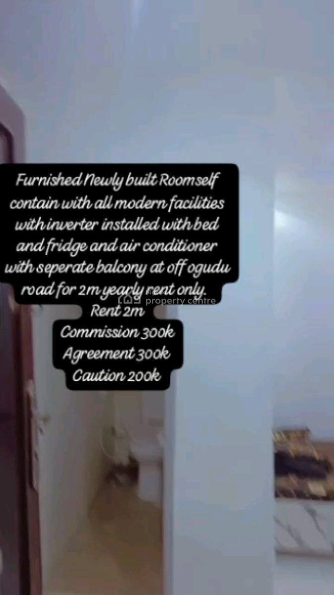 Furnished and Newly Built Roomself Contained with All Modern Facilitie, Off Ogudu Road, Ogudu, Lagos, Self Contain (single Rooms) for Rent