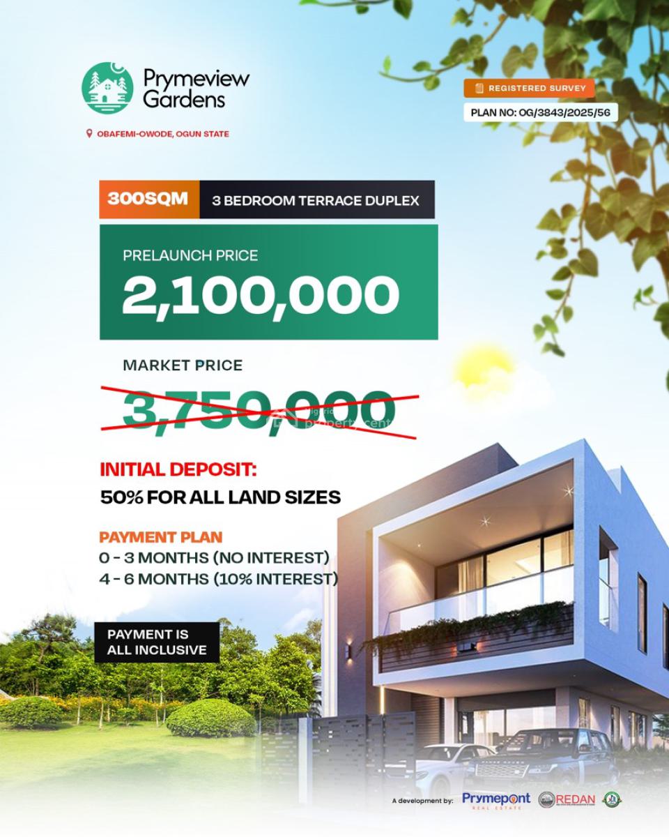 Land, Primeview Gardens, Obafemi Owode, Ogun, Mixed-use Land for Sale