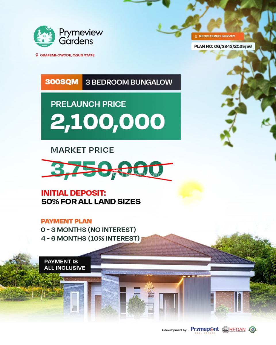 Land, Primeview Gardens, Obafemi Owode, Ogun, Mixed-use Land for Sale
