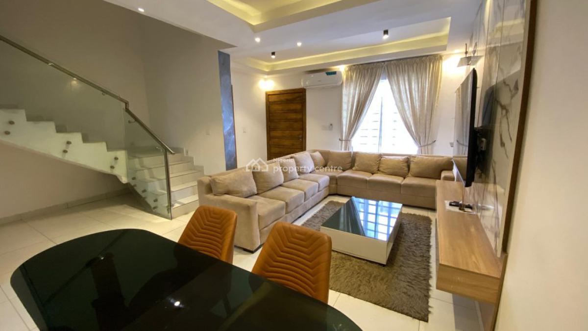 Furnished 4bedroom Terrace with Bq, Lekki Phase 1, Lekki Phase 1, Lekki, Lagos, Terraced Duplex for Rent