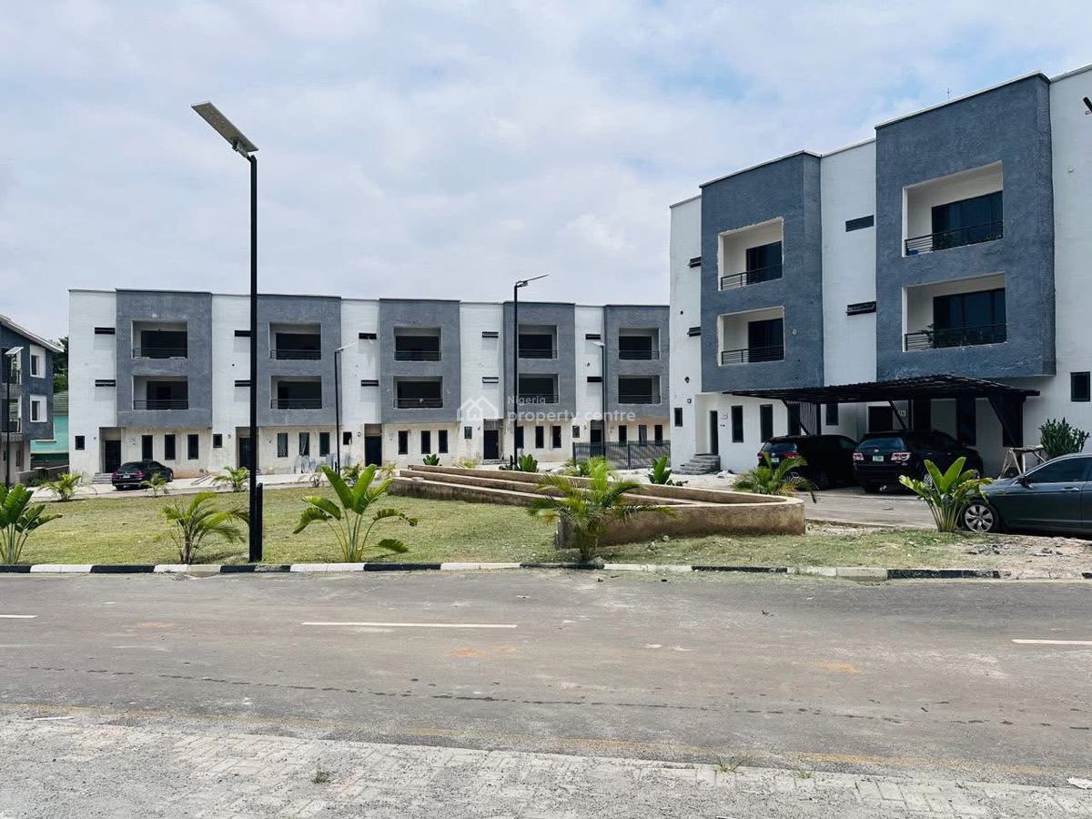 Strategic 4 Bedrooms Spacious Semi Finished Terrace Duplex with Bq, Sweet Neighborhood Inside an Estate, Mabushi, Abuja, Terraced Duplex for Sale
