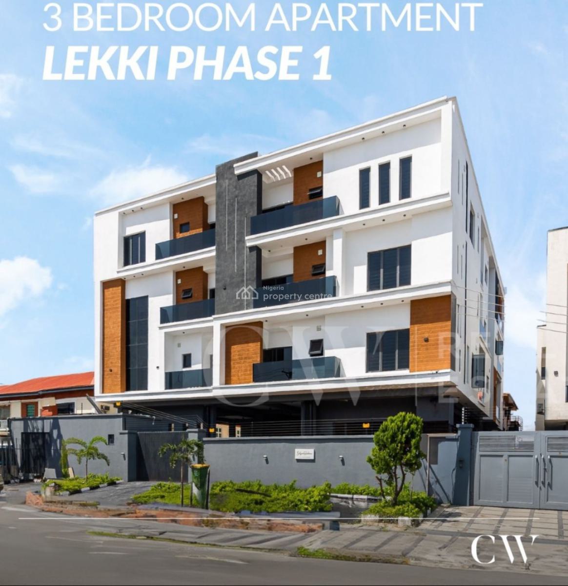 3 Bedroom Apartment in Lekki Phase 1, Lekki Phase 1, Lekki, Lagos, Flat / Apartment for Rent