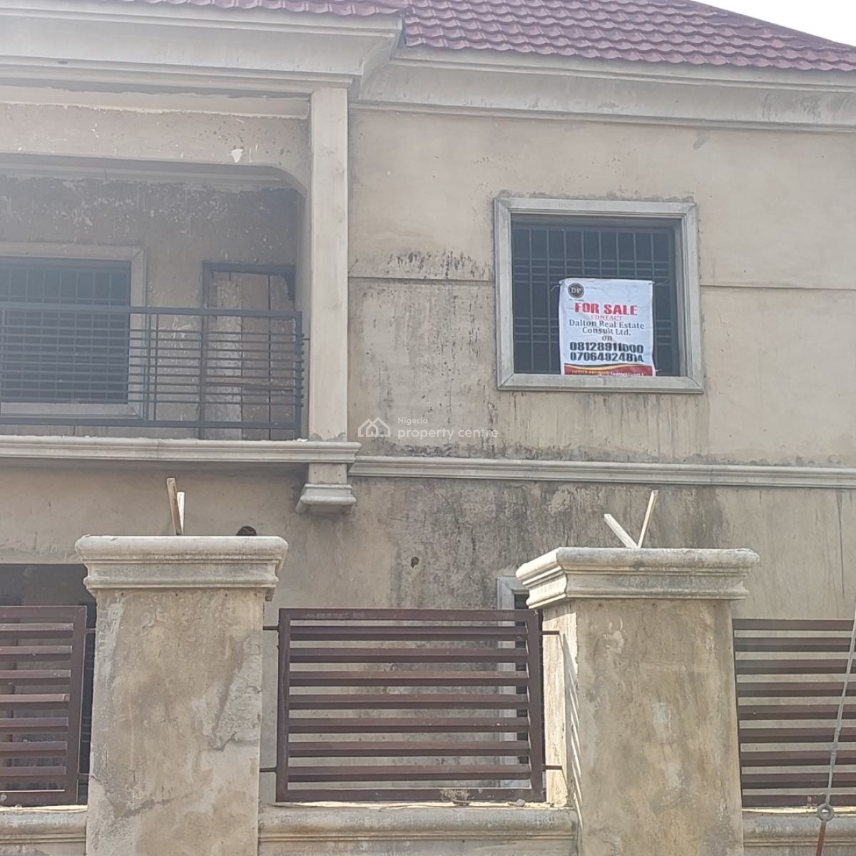 a Strongly Built 4 Bedroom Semi-detached at 80% Level of Completion, Royal Estate, Opposite River Pack Estate, Lugbe District, Abuja, Semi-detached Duplex for Sale