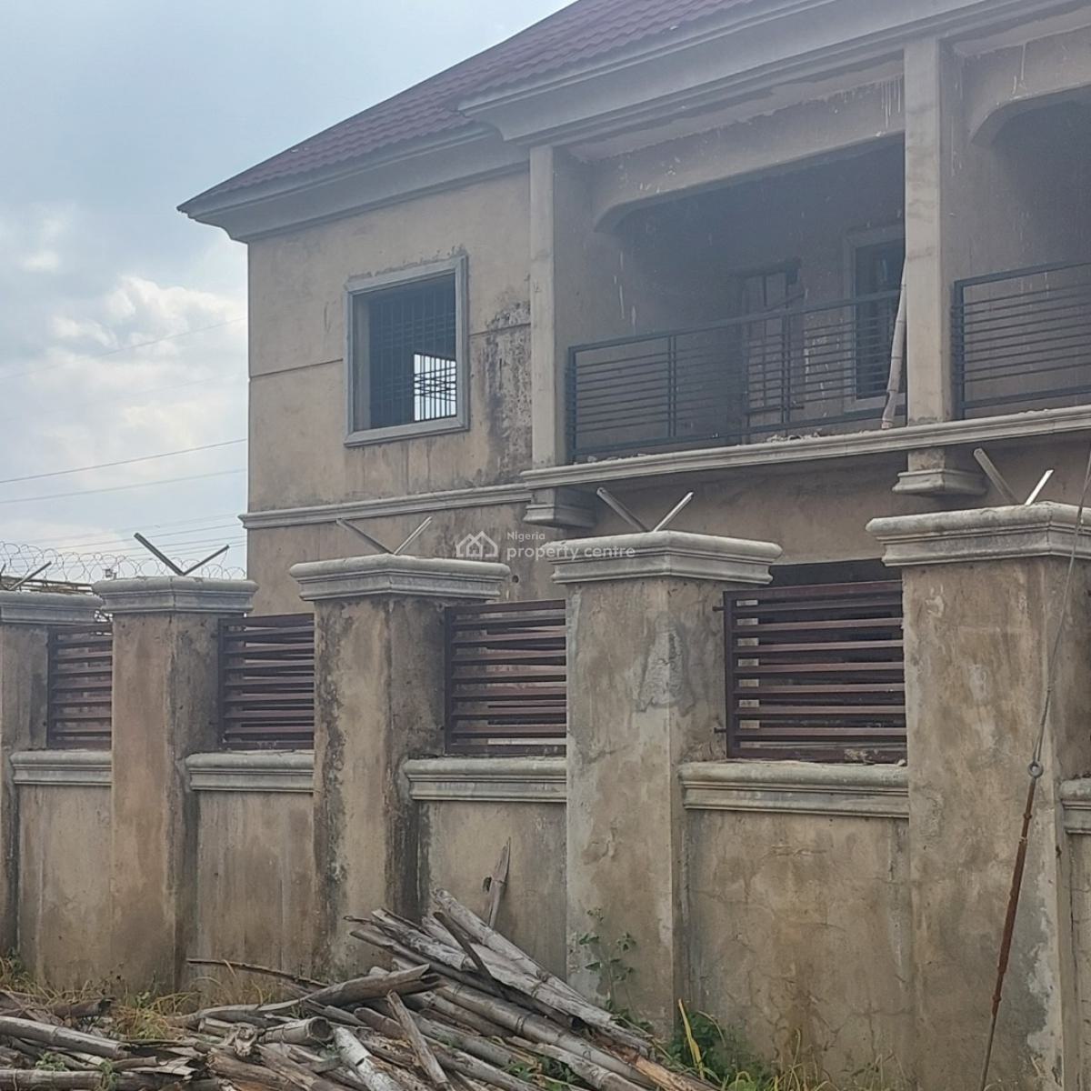 a Strongly Built 4 Bedroom Semi-detached at 80% Level of Completion, Royal Estate, Opposite River Pack Estate, Lugbe District, Abuja, Semi-detached Duplex for Sale