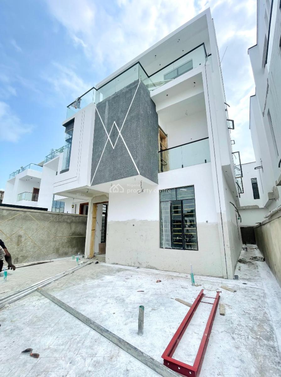 Excellent 4 Bedroom Fully Detached Duplex with Open Top Terrace and Bq, Chevron, Lekki, Lagos, House for Sale