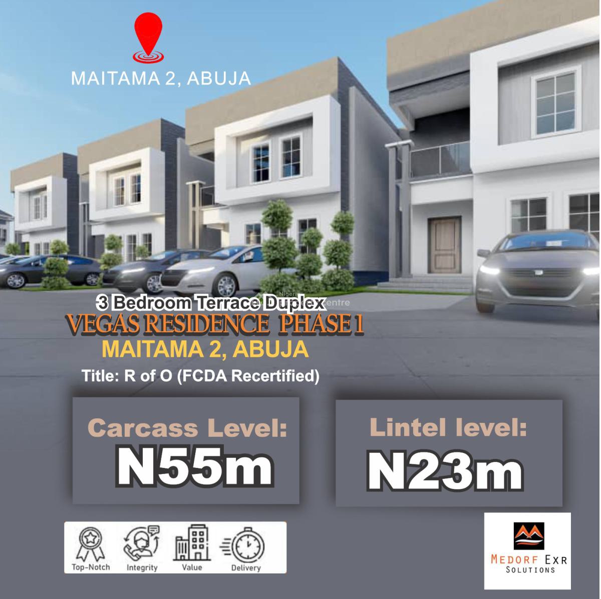 Luxury 3 Bedroom Duplex, Maitama 2, Maitama District, Abuja, House for Sale