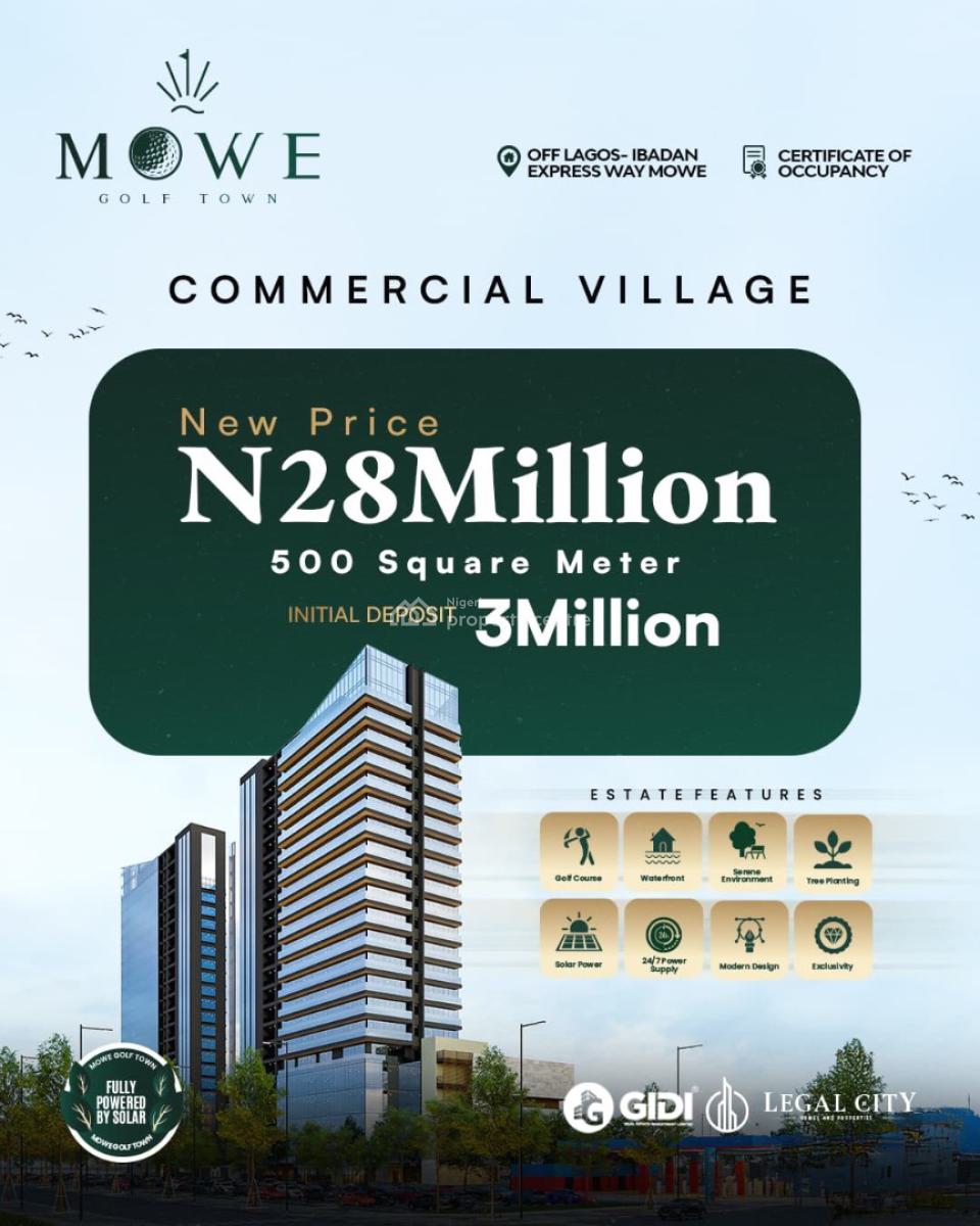 Looking for a Waterfront Serene Environment with C of O Title, Secured Land in The Premier Golfing Destination Lagos -ibadan Express, Mowe Ofada, Ogun, Commercial Land for Sale