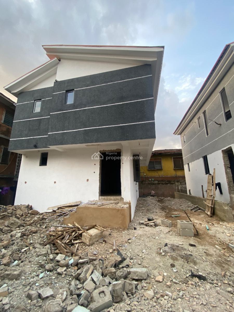 Newly Built 4 Bedroom Duplex (carcass)*, Off Olufemi Street, Ogunlana, Surulere, Lagos, Detached Duplex for Sale