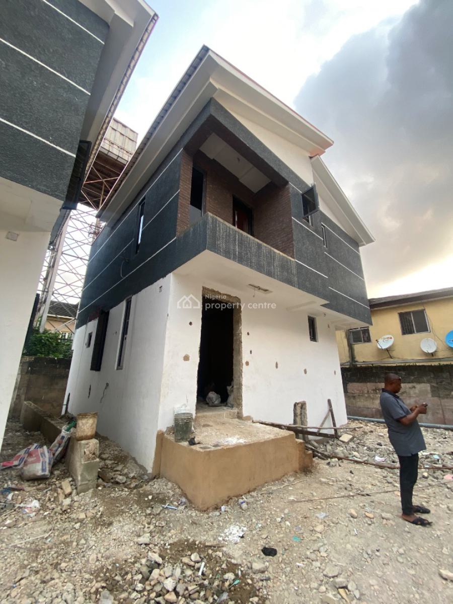Newly Built 4 Bedroom Duplex (carcass)*, Off Olufemi Street, Ogunlana, Surulere, Lagos, Detached Duplex for Sale