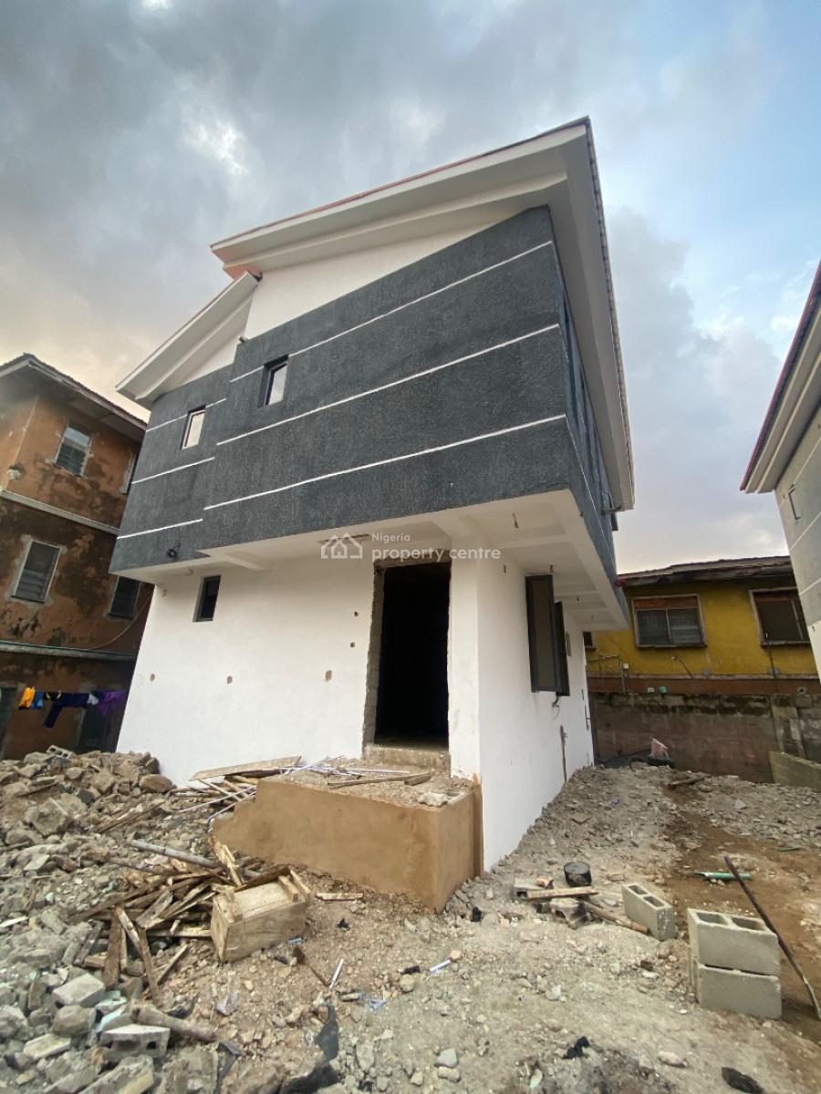 Newly Built 4 Bedroom Duplex (carcass)*, Off Olufemi Street, Ogunlana, Surulere, Lagos, Detached Duplex for Sale