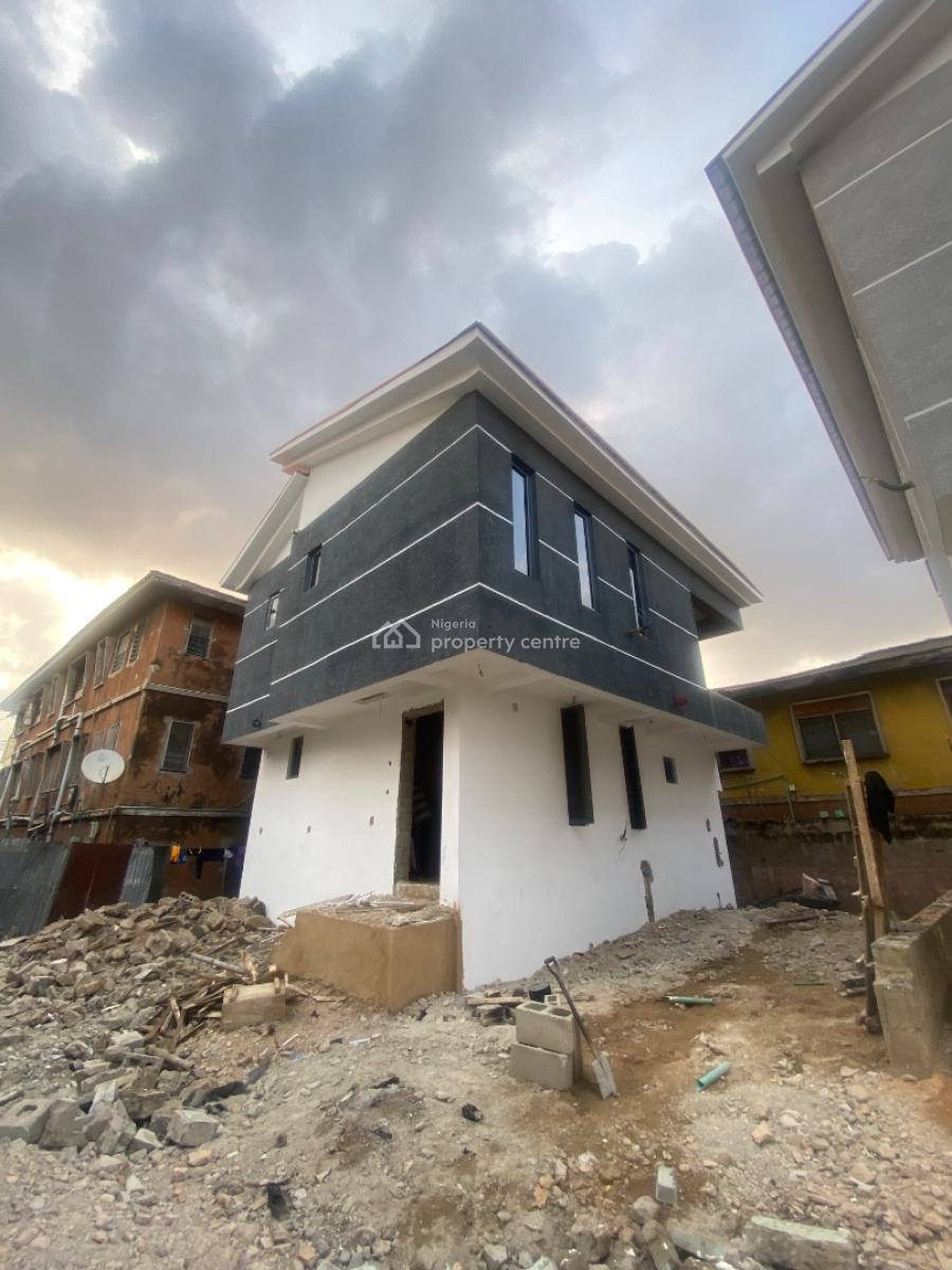 Newly Built 4 Bedroom Duplex (carcass)*, Off Olufemi Street, Ogunlana, Surulere, Lagos, Detached Duplex for Sale