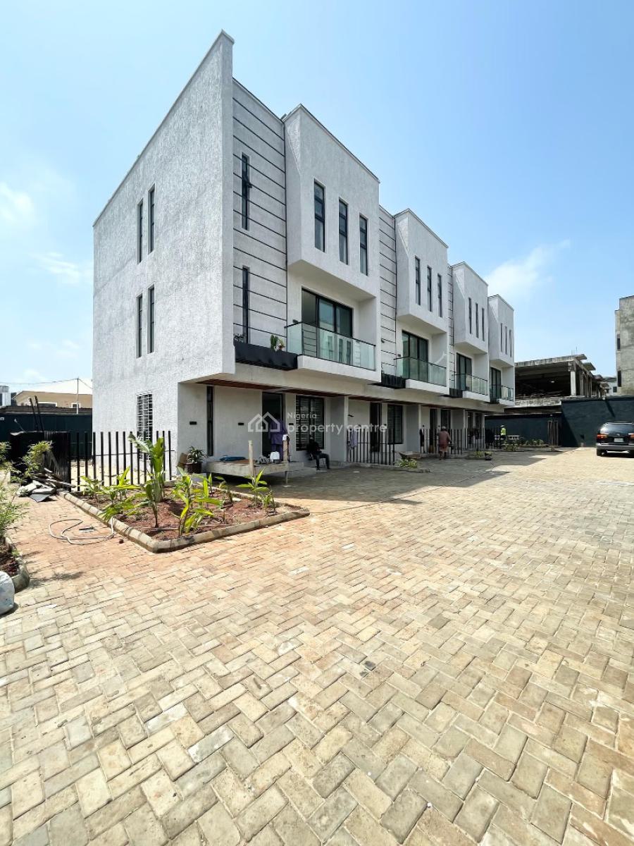 Contemporary 4 Bdr Terrace Duplex with Premium Finish & Fitted Kitchen, Ikate, Lekki, Lagos, Terraced Duplex for Sale