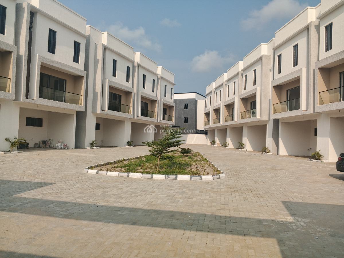 2 Nos 4 Bedrooms Tastefully Finished Newly Built Terrace Houses with B, Off Kusenla Road, Ikate Elegushi, Lekki, Lagos, Terraced Duplex for Sale