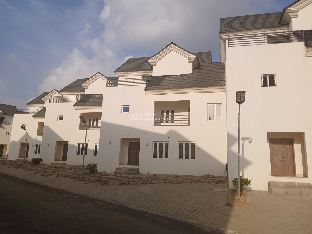 Brand New 4 Bedroom Spacious Terraces Duplex,bq,lounge, in a Secured and Gated Mini Estate, Jahi, Abuja, Semi-detached Duplex for Rent