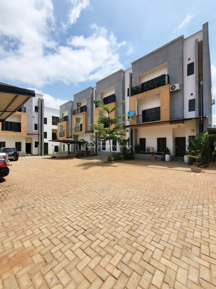 Newly Built 4 Bedroom Terrace Duplex with Bq, 3 Living Rooms, Guzape District, Abuja, Terraced Duplex for Sale