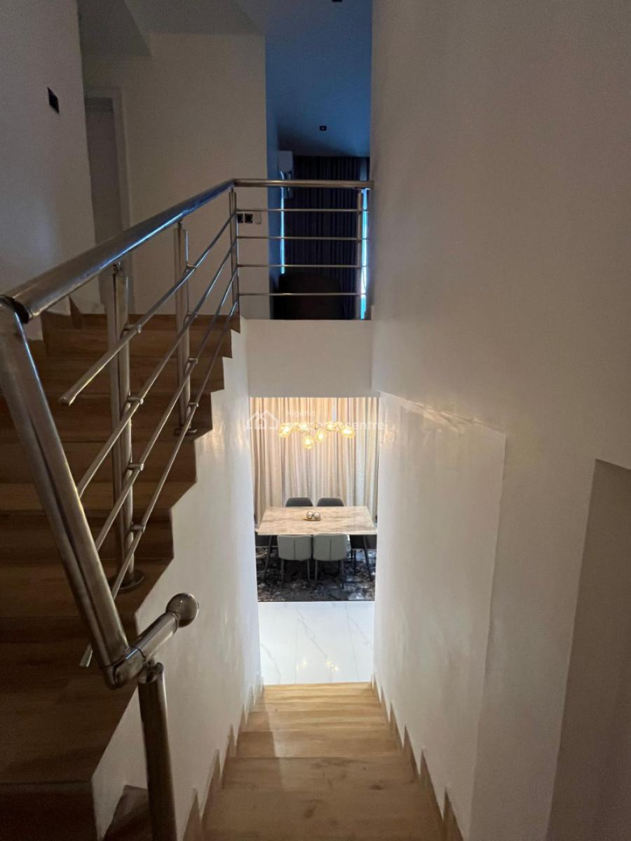 Luxury Serviced and Furnished 4 Bedroom Maisonette with a Room Bq, Lekki Phase 1, Lekki, Lagos, Terraced Duplex for Rent
