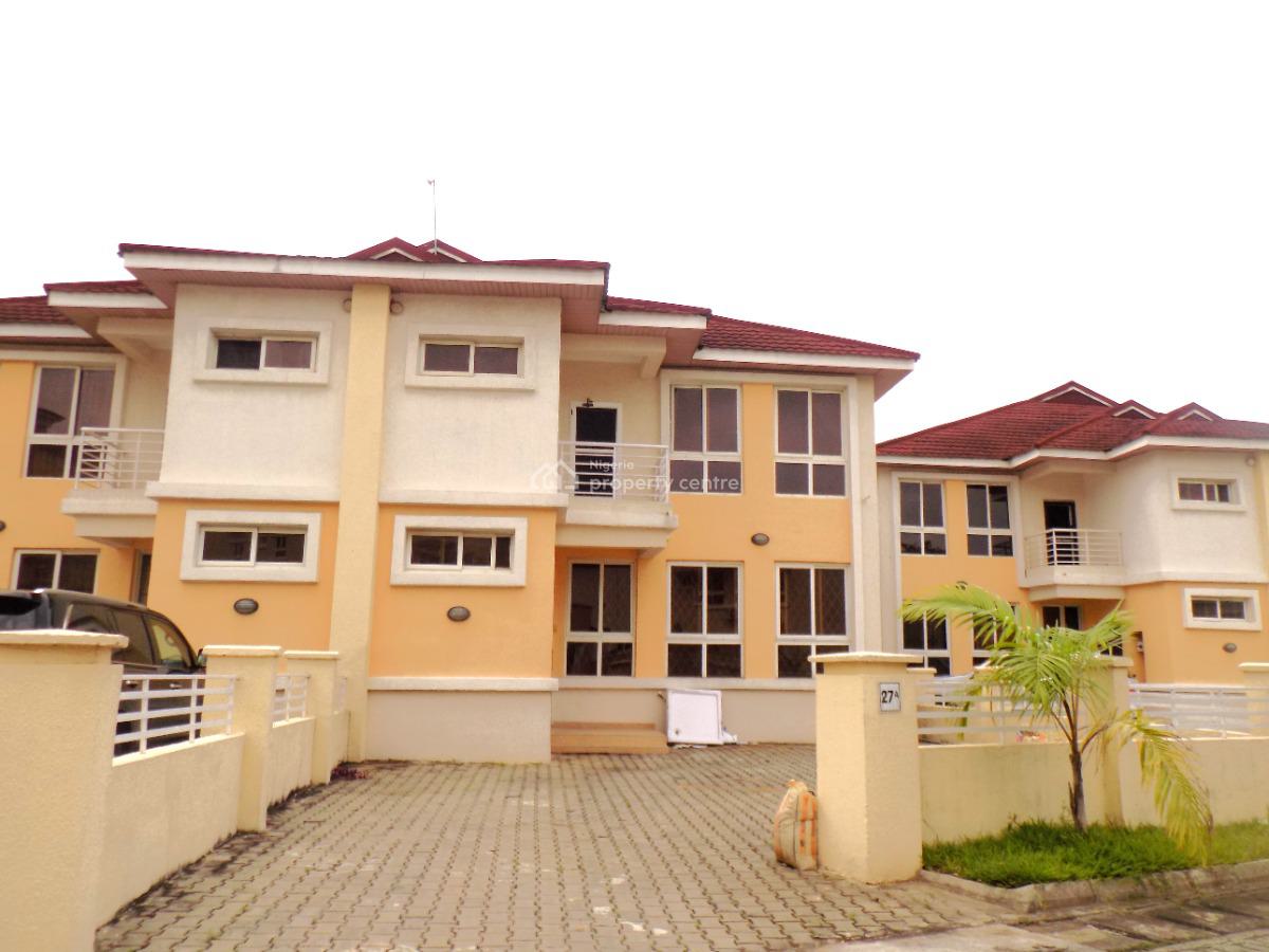 24hrs Electricity 4 Bedroom Semi Detached Duplex with Bq in an Estate, Cadogan  Estate, Osapa, Lekki, Lagos, Detached Duplex for Rent