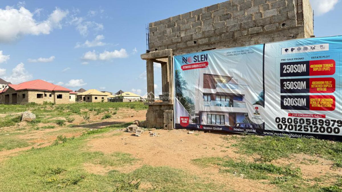 a Plot of 250sqm for a 4 Bedroom Terrace Duplex, After Voice of Nigeria Estate Lugbe, Pyakasa, Lugbe District, Abuja, Residential Land for Sale