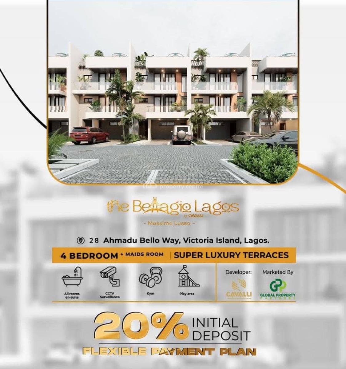 The Bellagio: 4 Bedroom Terrace in Victoria Island, ., Victoria Island (vi), Lagos, Terraced Duplex for Sale