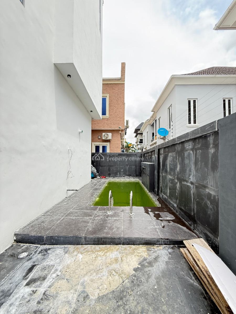 Exquisite 5 Bedroom Fully Detached Duplex, Has a Pool,cinema,bq,rooftop Terrace and Located in a Serene Estate, Osapa, Lekki, Lagos, House for Sale