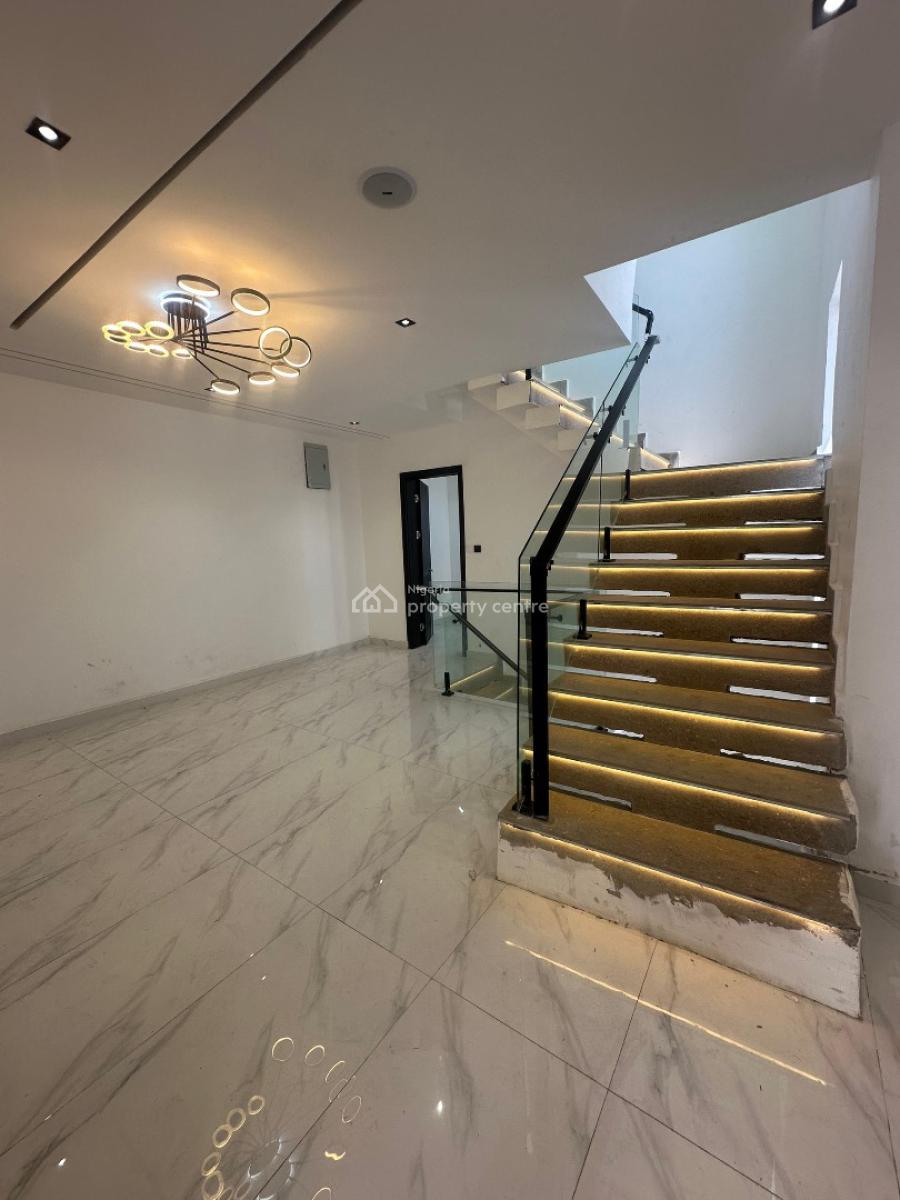 Contemporary 5-bedroom Semi Detached Duplex, Contemporary Detailed Home with Bq in a Secured Estate, Lekki, Lagos, Semi-detached Duplex for Sale