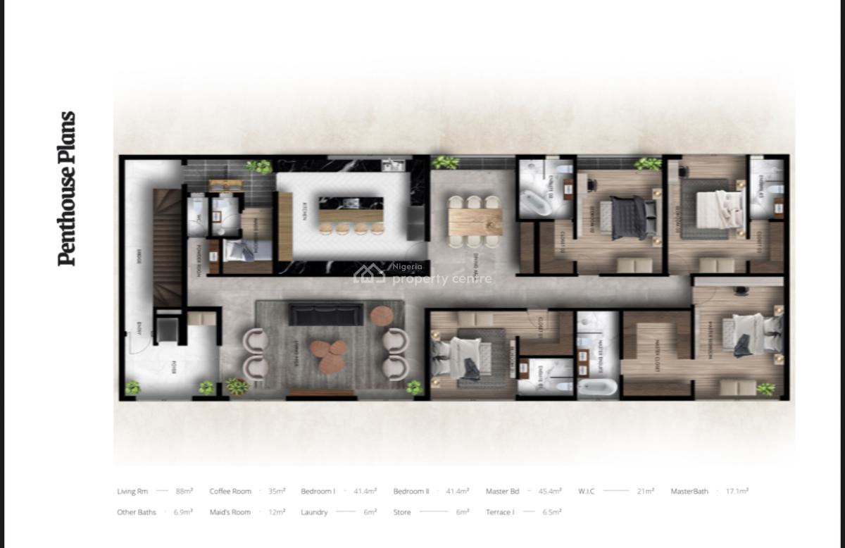 4bed Penthouse with Bq, Ikate, Lekki, Lagos, Flat / Apartment for Sale