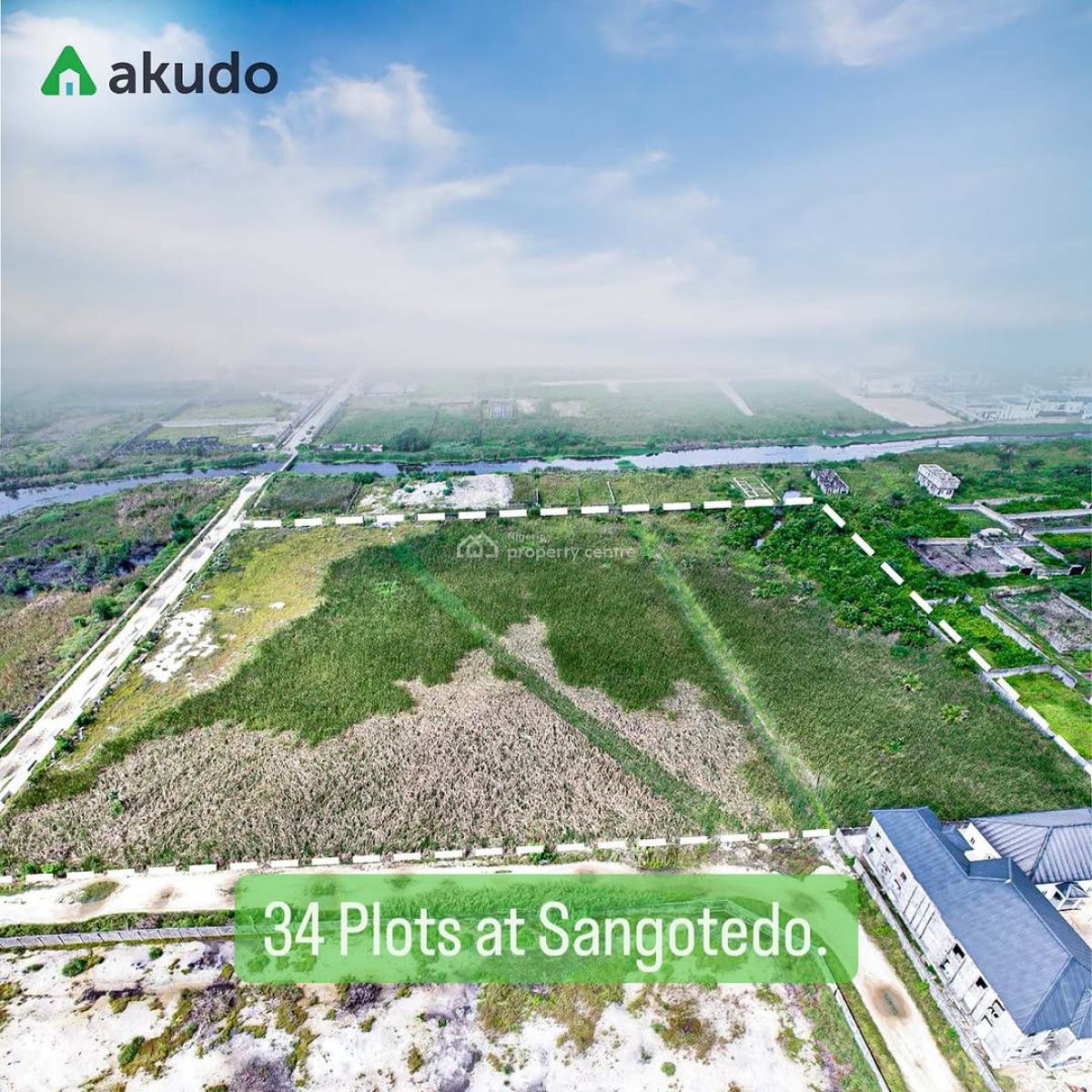 34 Plots of Land Measuring 640sqm per Plot with Cofo, By Sky Mall, Sangotedo, Lekki, Lagos, Mixed-use Land for Sale