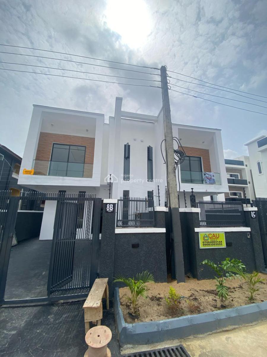 Elegant 4 Bedroom Semi Detached Duplex with a Bq in a Secured Estate, Agungi, Lekki, Lagos, House for Sale