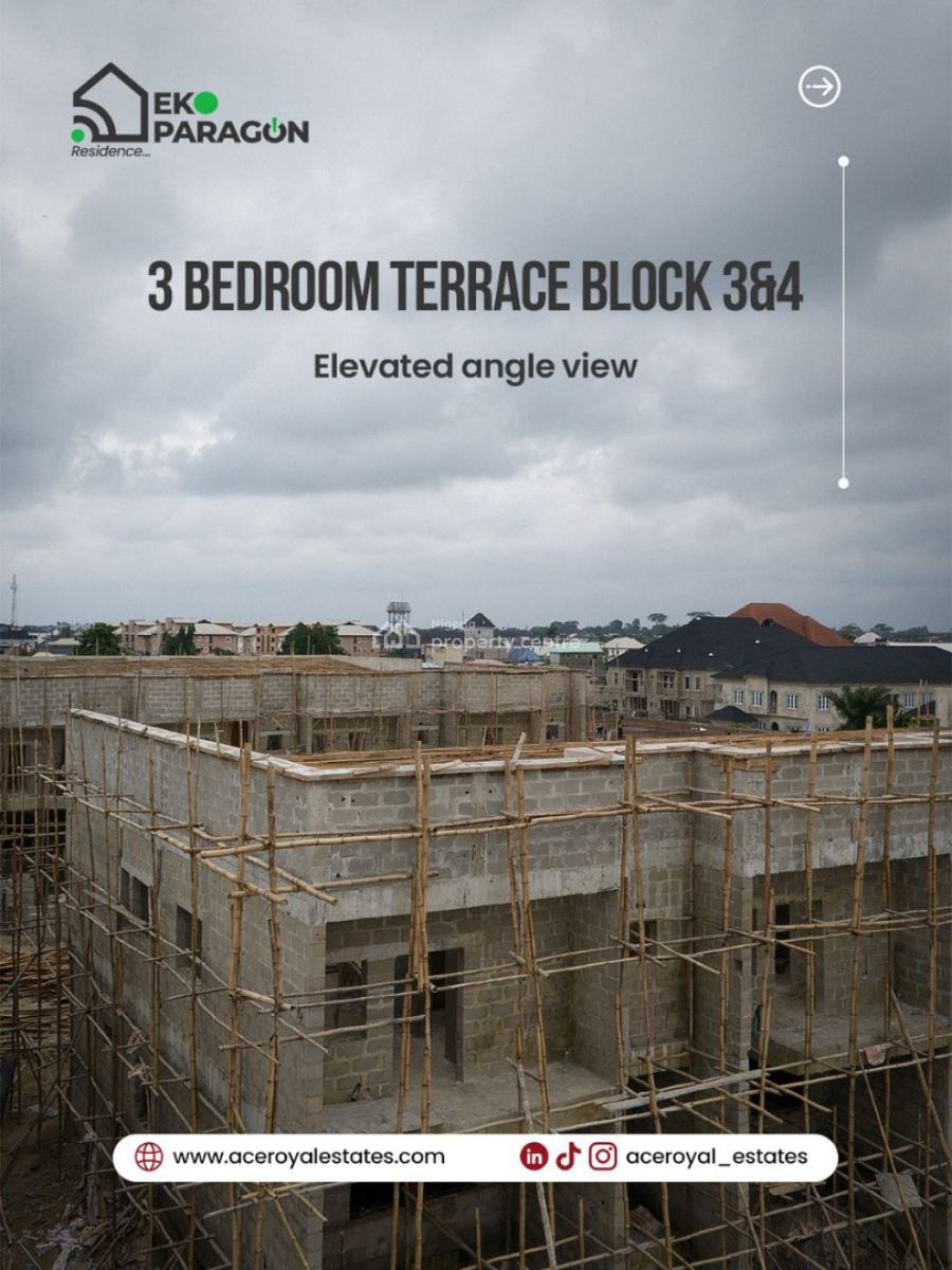 3 Bedroom Terrace Duplex with Bq, Abijo, Lekki, Lagos, House for Sale