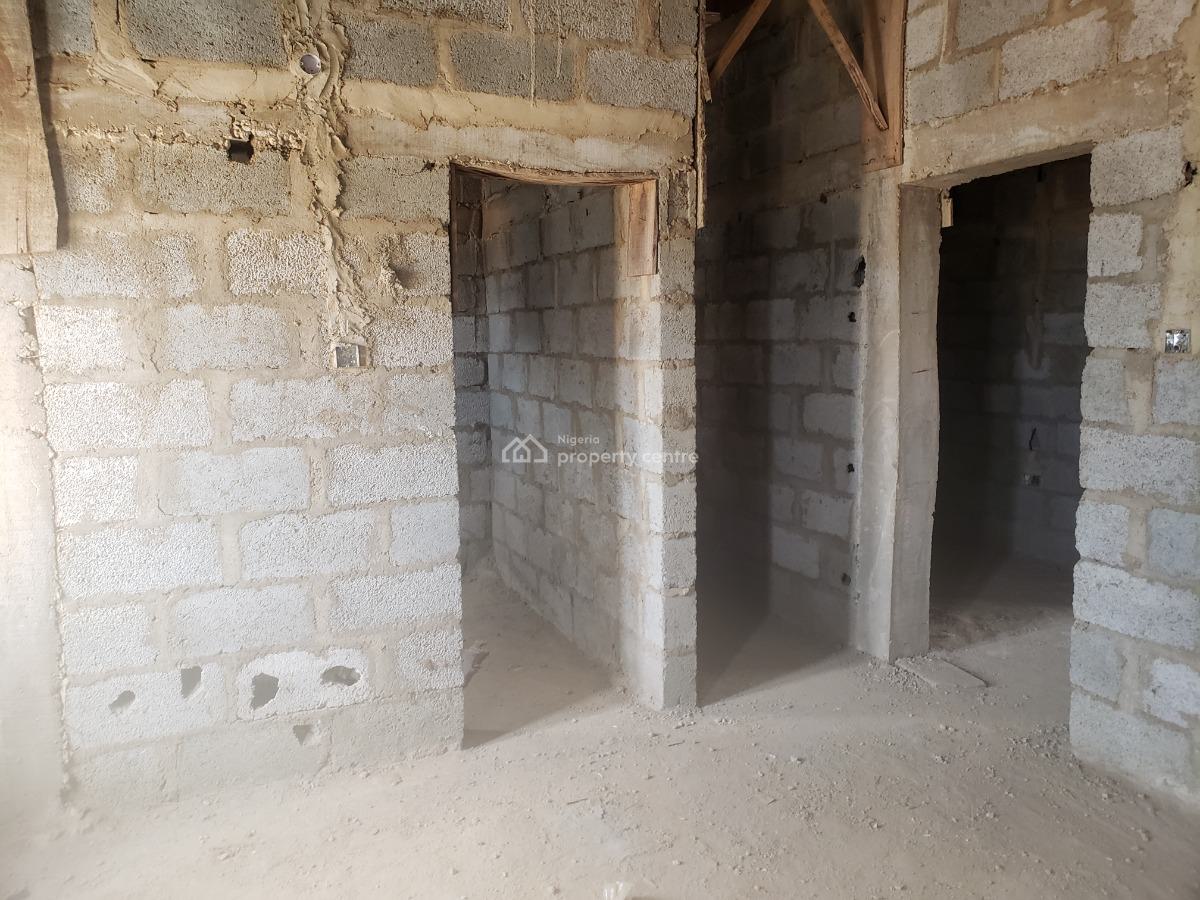 Carcass 4 Bedroom Duplex with Bq, By Ben Ayade Crescent, Jahi, Abuja, Terraced Duplex for Sale
