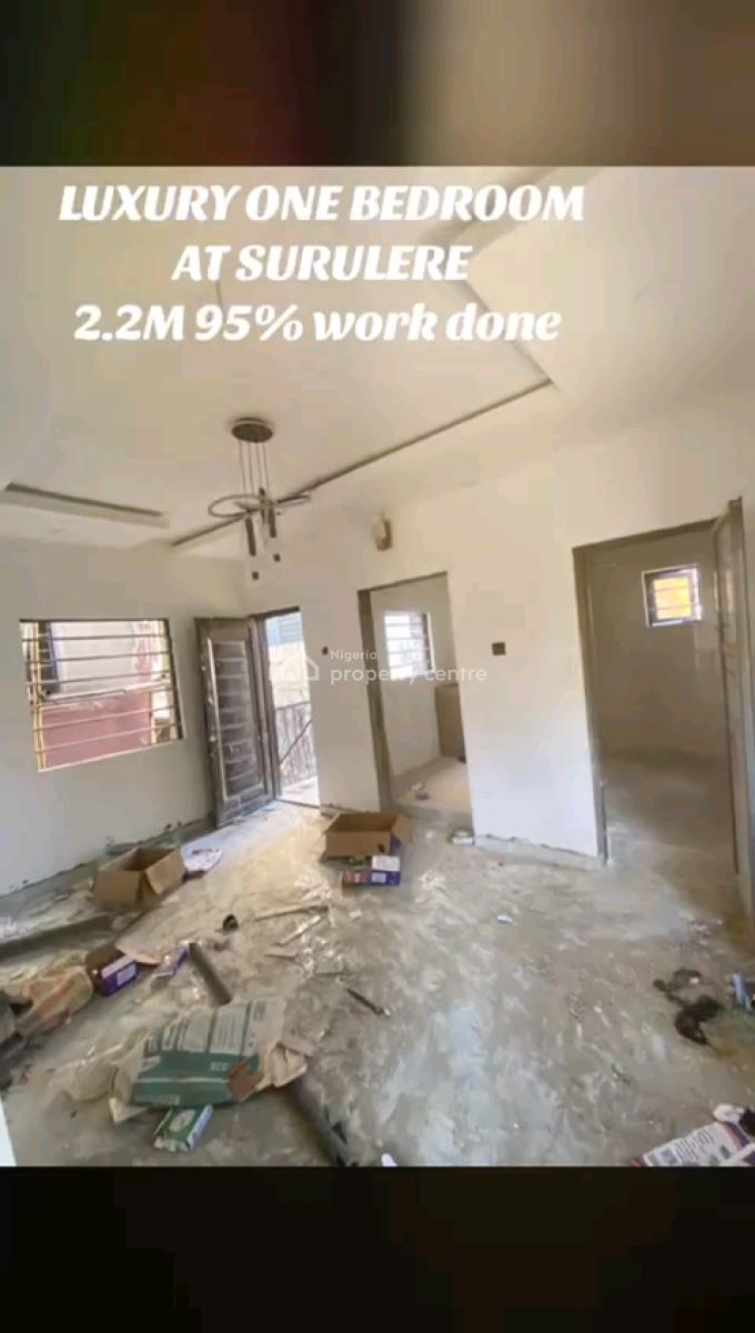 Luxury, 1-bedroom Apartment Features a Pop Finish, Chandelier Light, Kilo, Surulere, Lagos, Mini Flat (room and Parlour) for Rent