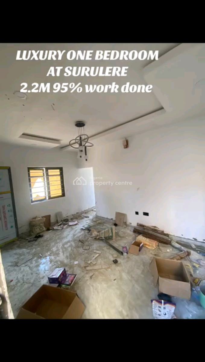 Luxury, 1-bedroom Apartment Features a Pop Finish, Chandelier Light, Kilo, Surulere, Lagos, Mini Flat (room and Parlour) for Rent