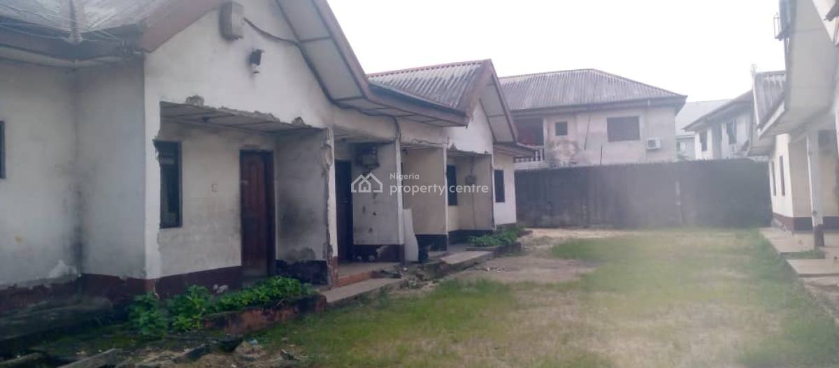 Old 4 Units of 4 Bedroom Bungalow on a 2 Plot of Land, Elitor, Woji, Port Harcourt, Rivers, Detached Bungalow for Sale