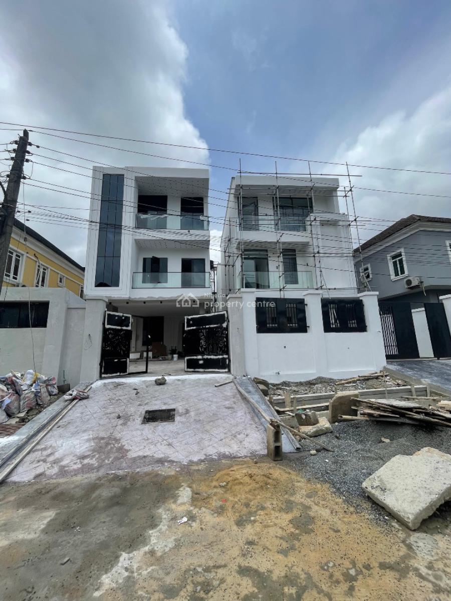 Exquisite 5 Bedroom Fully Detached Duplex with Ante Room and Bq, Chevron, Lekki, Lagos, House for Sale